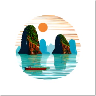Ha Long Bay, Viet Nam Landcape, Travel Posters and Art